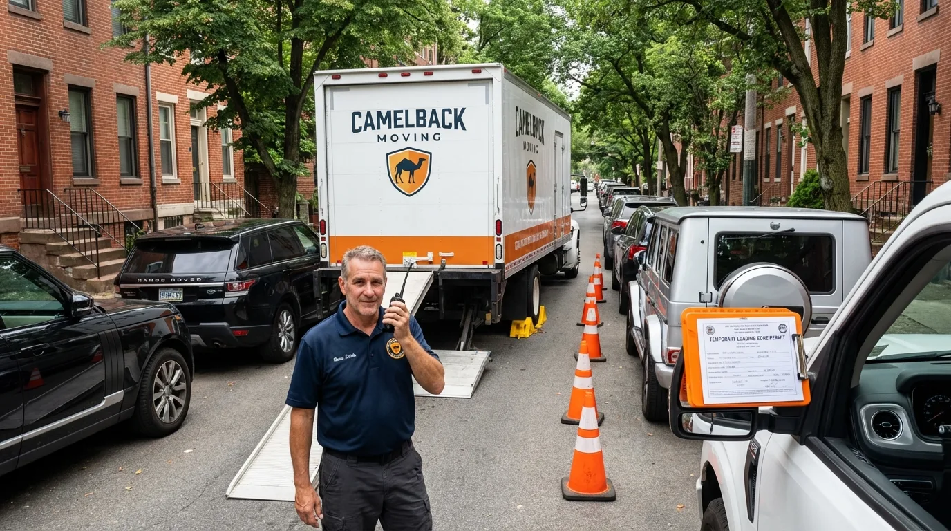 City street loading permit setup in Colonia, NJ